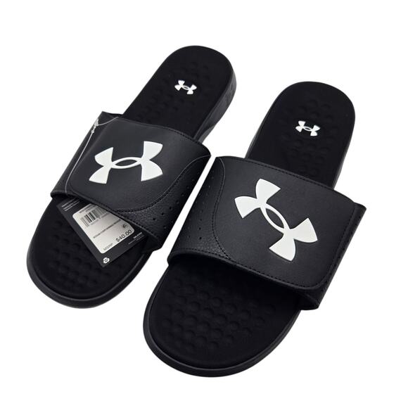 Under Armour Men\'s Ignite Pro Black Slip On Slides Size 17 #3026023-001 New main image 8